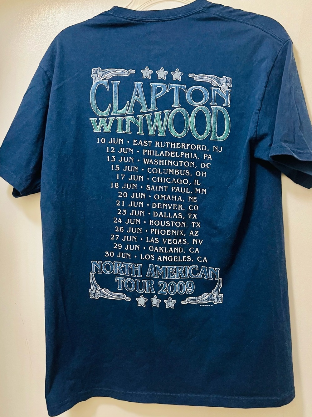 Eric Clapton Steve Winwood 2009 North American Tour Graphic Tee Men’s M - Picture 4 of 5